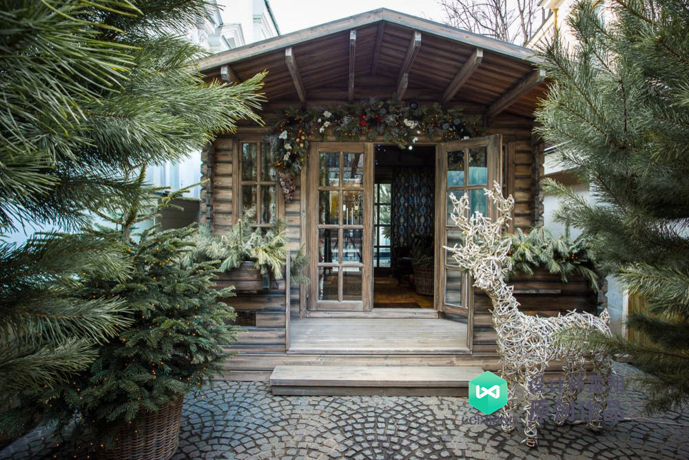 庭院防腐木颜色搭配效果图,庭院怎么铺装防腐木