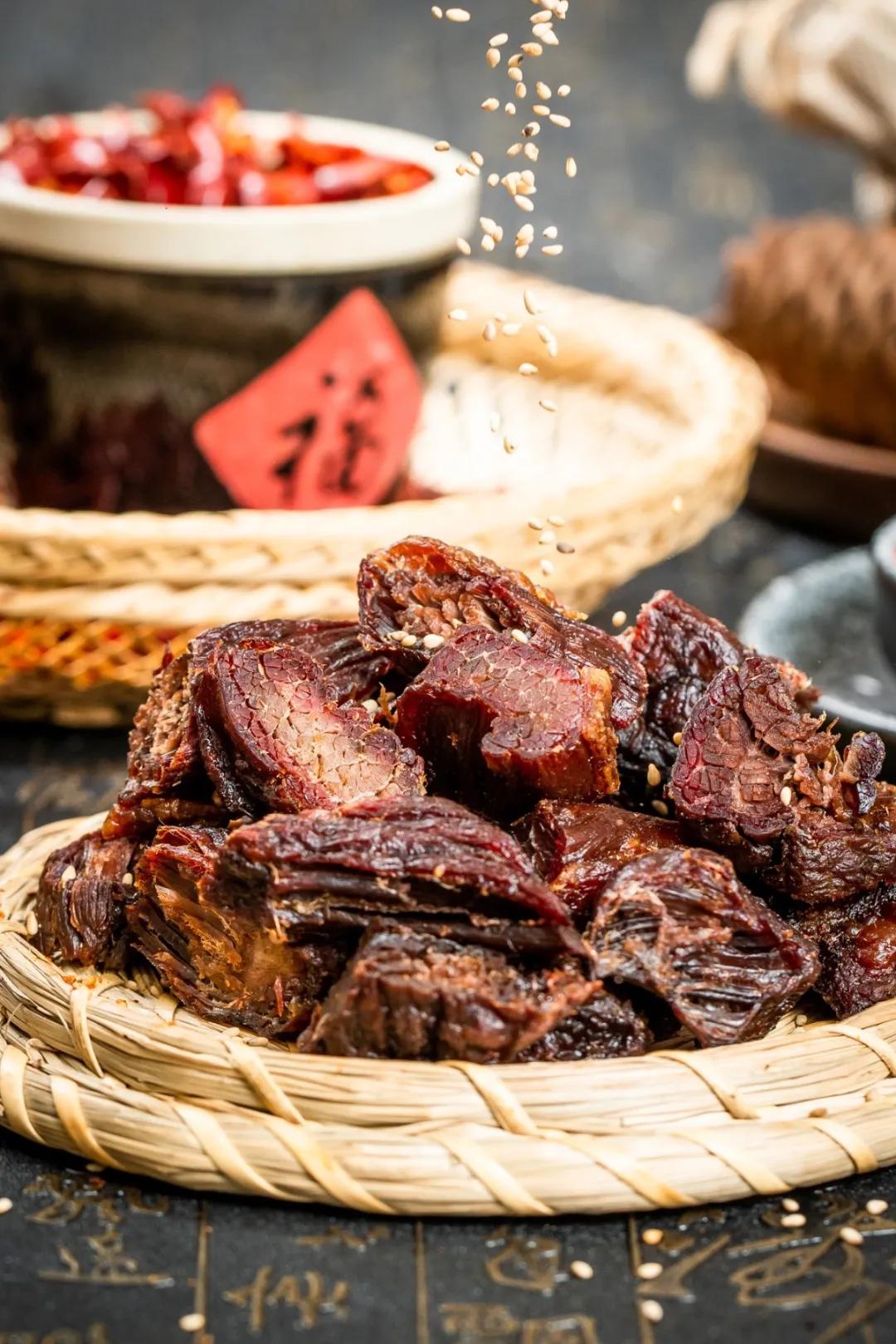 火烤牛肉干最近火的,鞍山西道美食牛肉干