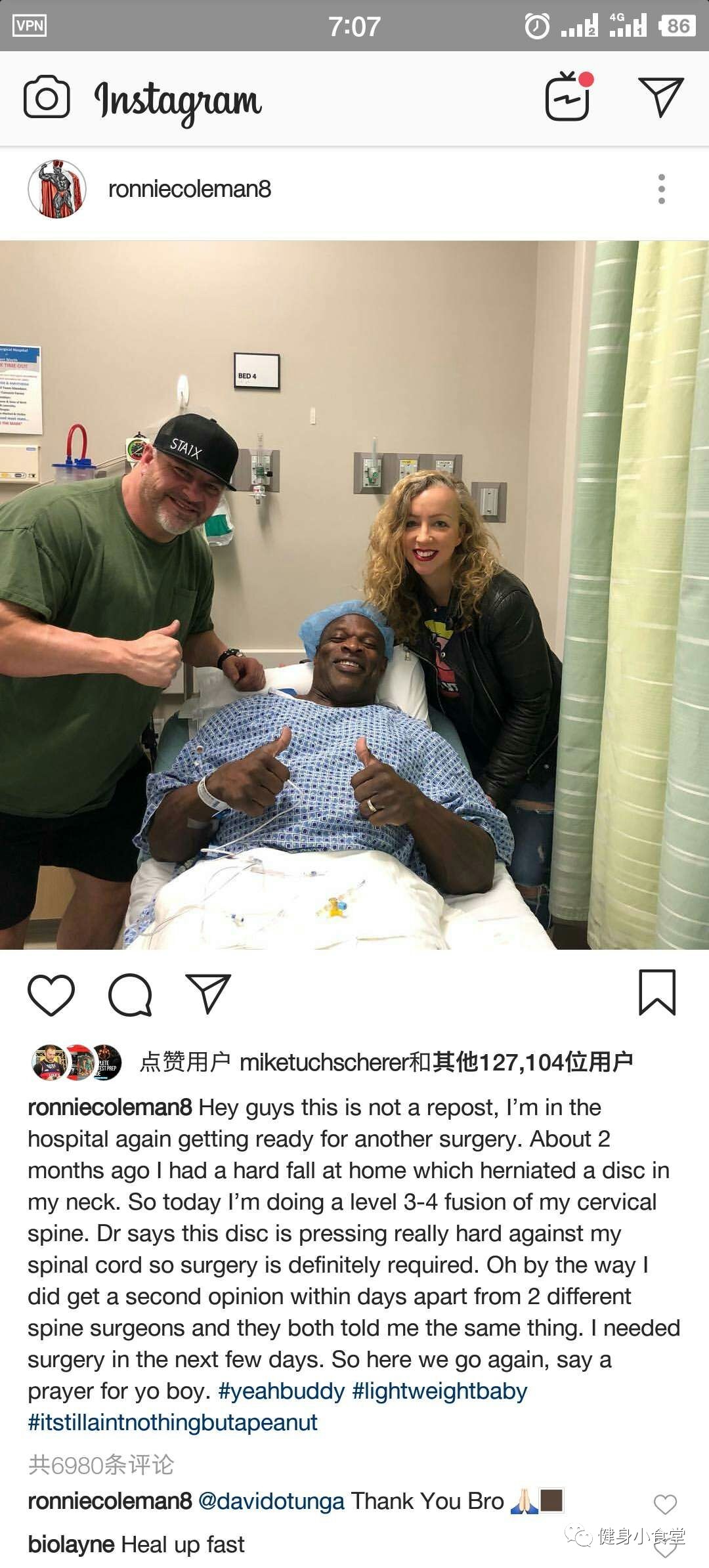 罗尼库尔曼巅峰肌肉状态,罗尼库尔曼硬核训练