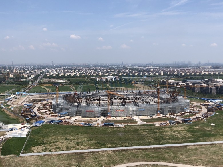 昆山专业足球场进度,昆山奥体中心足球场最新视频