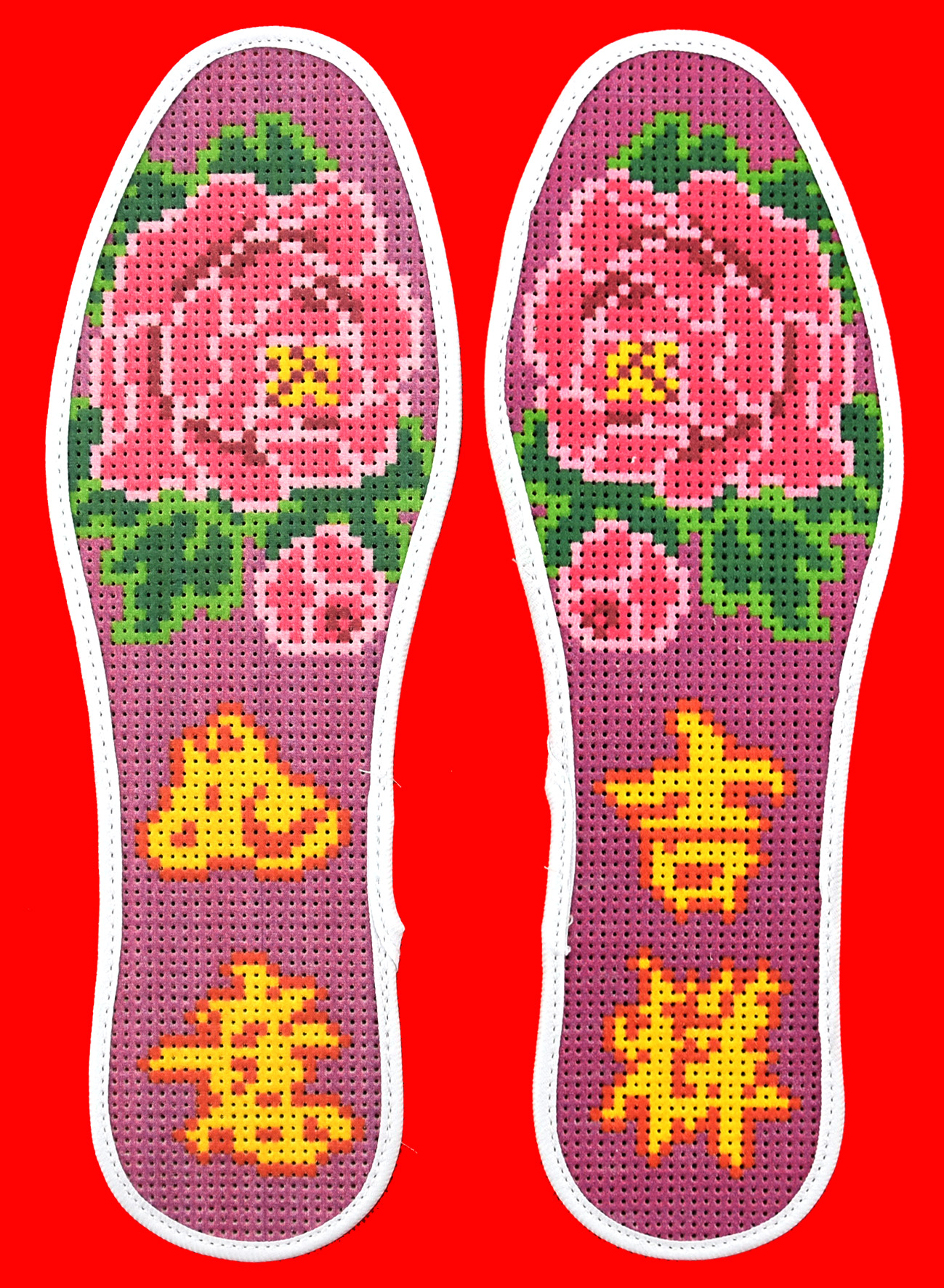 少见的手工鞋垫,手工鞋垫花样清晰图