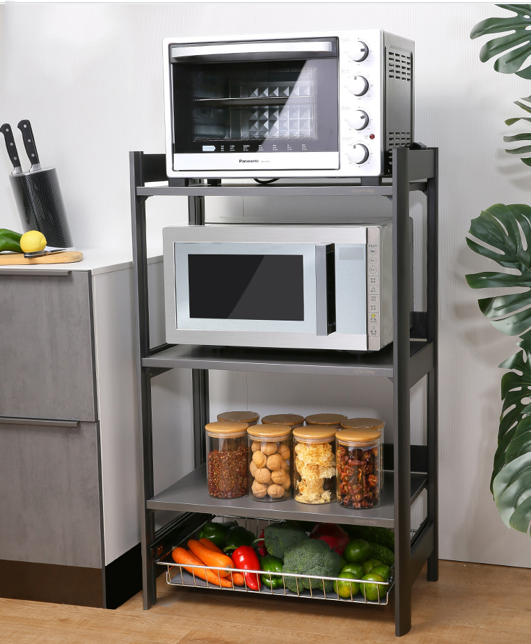 还在为清理厨房发愁吗,厨房收纳微波炉置物架落地多层