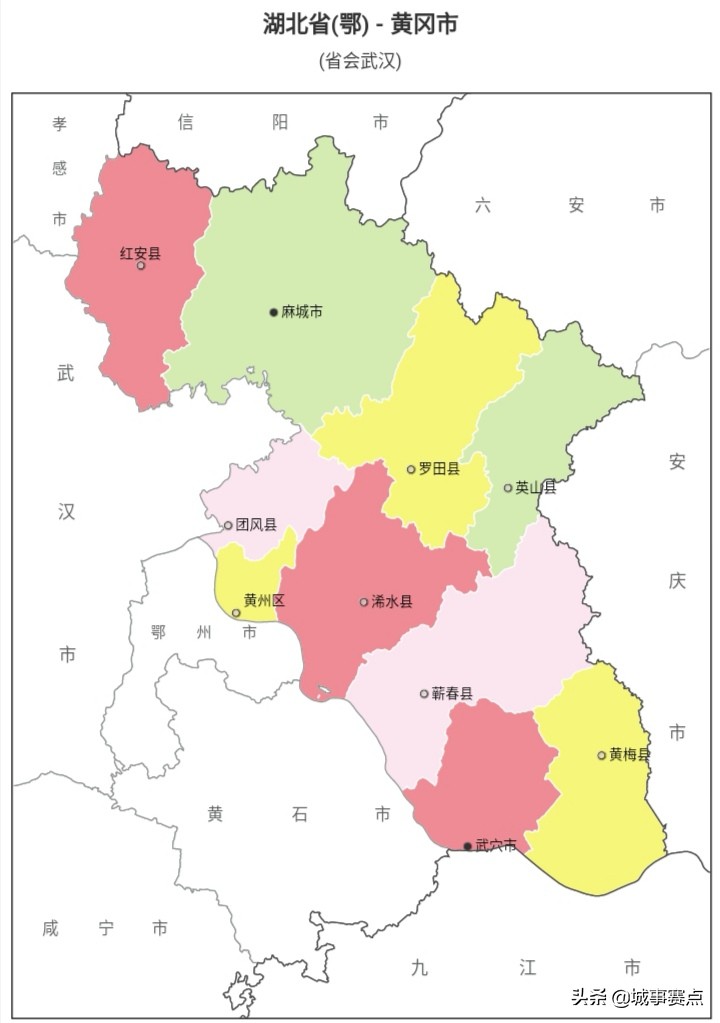 湖北省地图行政区划,湖北省各市县行政区划图