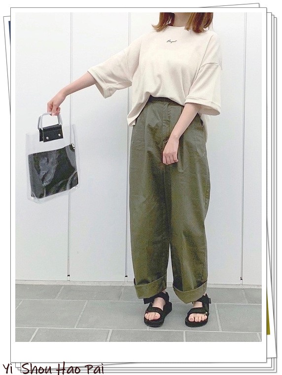 绿色阔腿裤搭配什么上衣女,绿色阔腿裤穿搭冬季女搭配