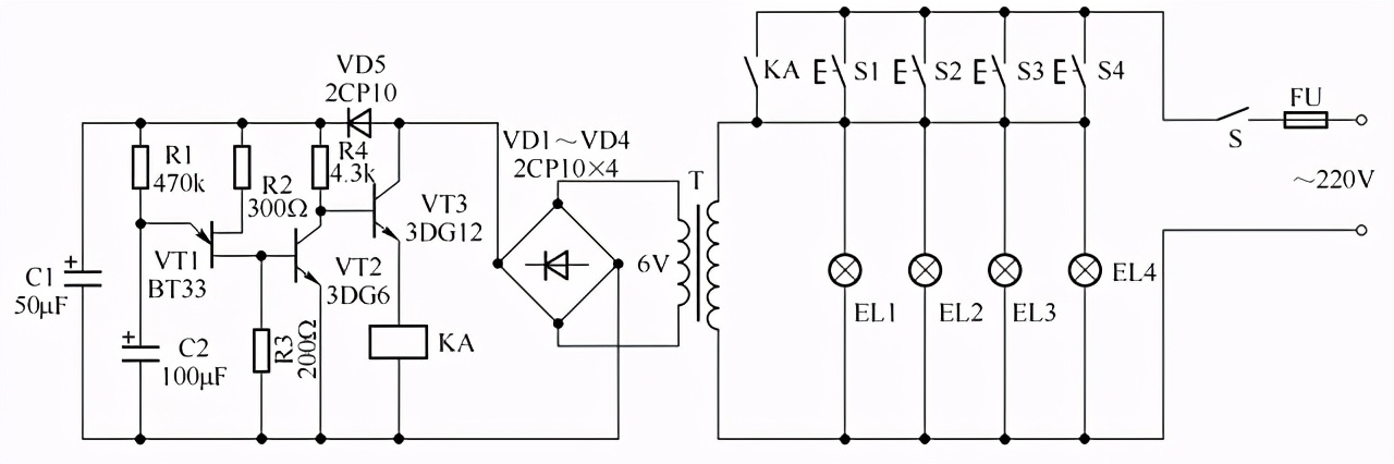 泛光照明控制原理图,线性驱动照明原理图解说明
