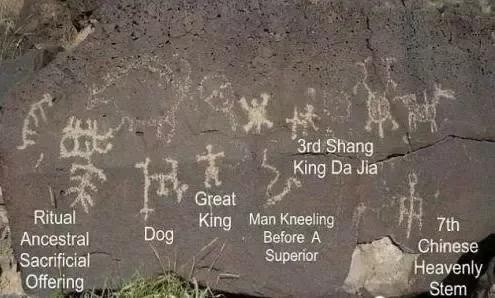 美国西部岩壁上发现商朝文字,已破译的商朝甲骨文图片