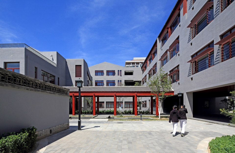 北京三十五中高中新校园，古宅院风格的现代校园