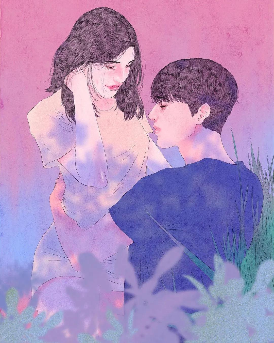 虐哭！韩国小伙用插画撩拨10万粉丝，网友：“这波狗粮”真酸啊