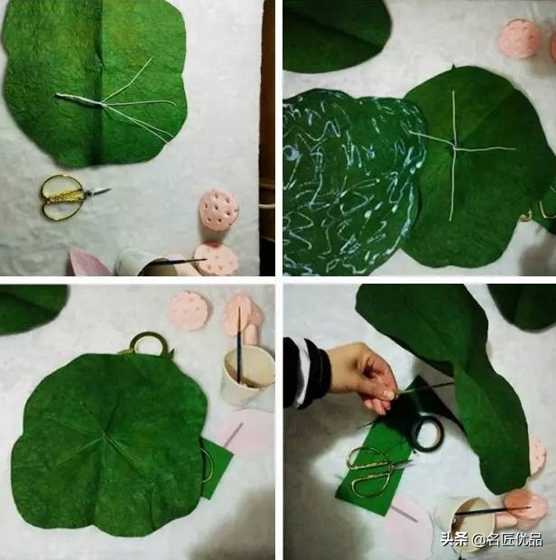 手工制作荷花睡莲,夏天的荷花手工小朋友