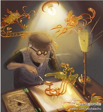 吹糖人的熬糖配方,中国传统文化吹糖人