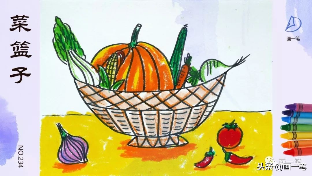 水彩画菜地,水彩画菜花风景