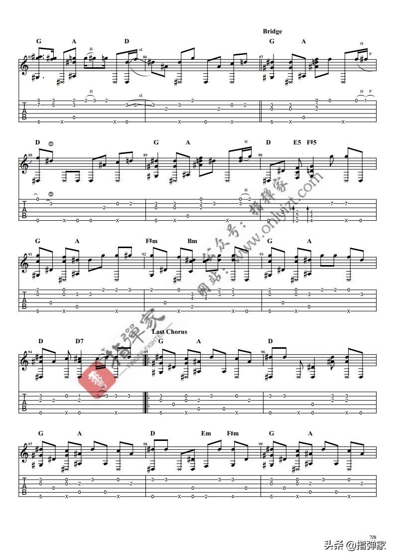 「附谱」好听-香水-瑛人Eito-吉他指弹独奏