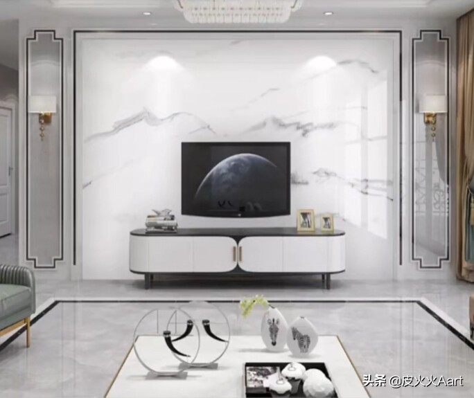 没有豪华的装修却有很美的背景墙,复式背景墙怎么装修才高档