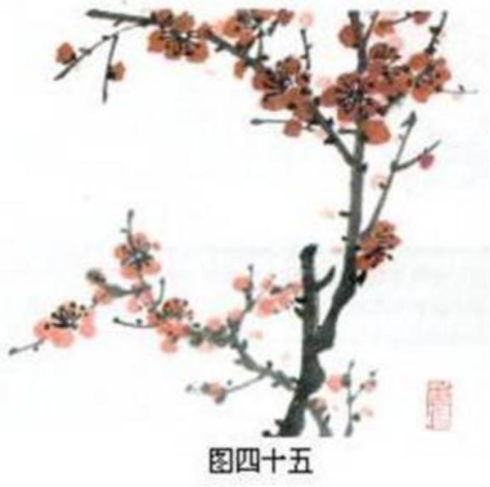 梅花画法简笔画,梅花画法的视频