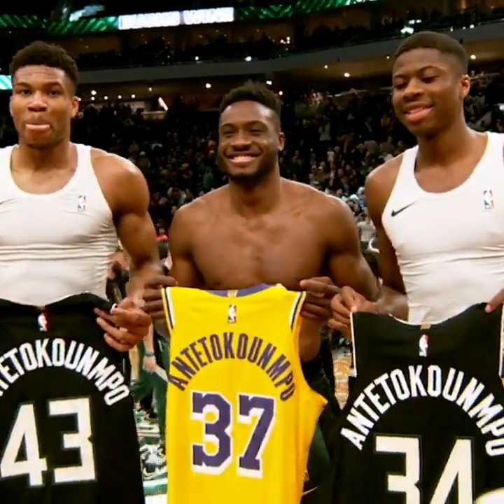 字母兄弟互换球衣,字母哥交换球衣