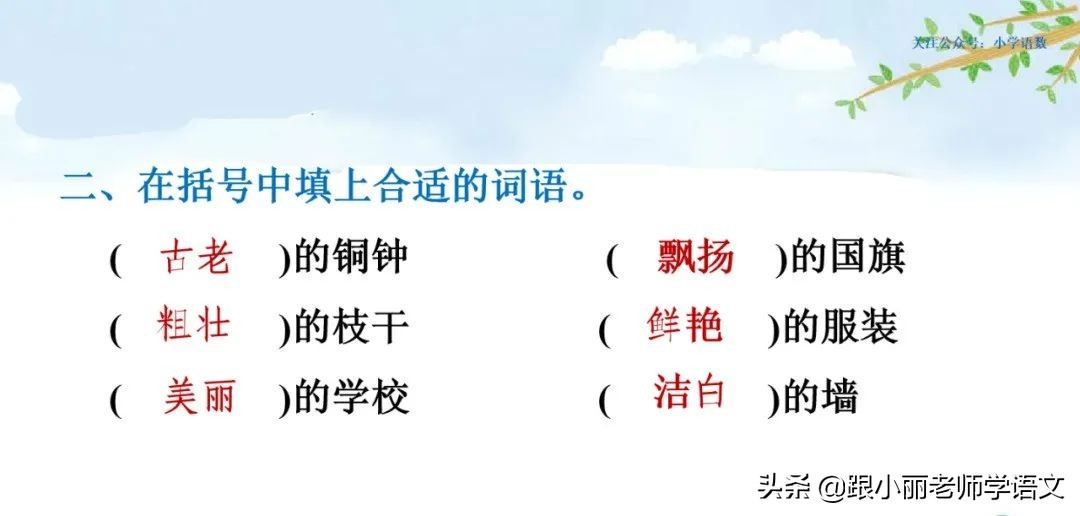 大青树下的小学重要背诵内容,大青树下的小学必会知识点