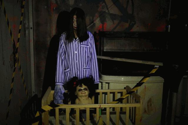 天津欢乐谷外面图片,天津欢乐谷2021万圣节灯光秀