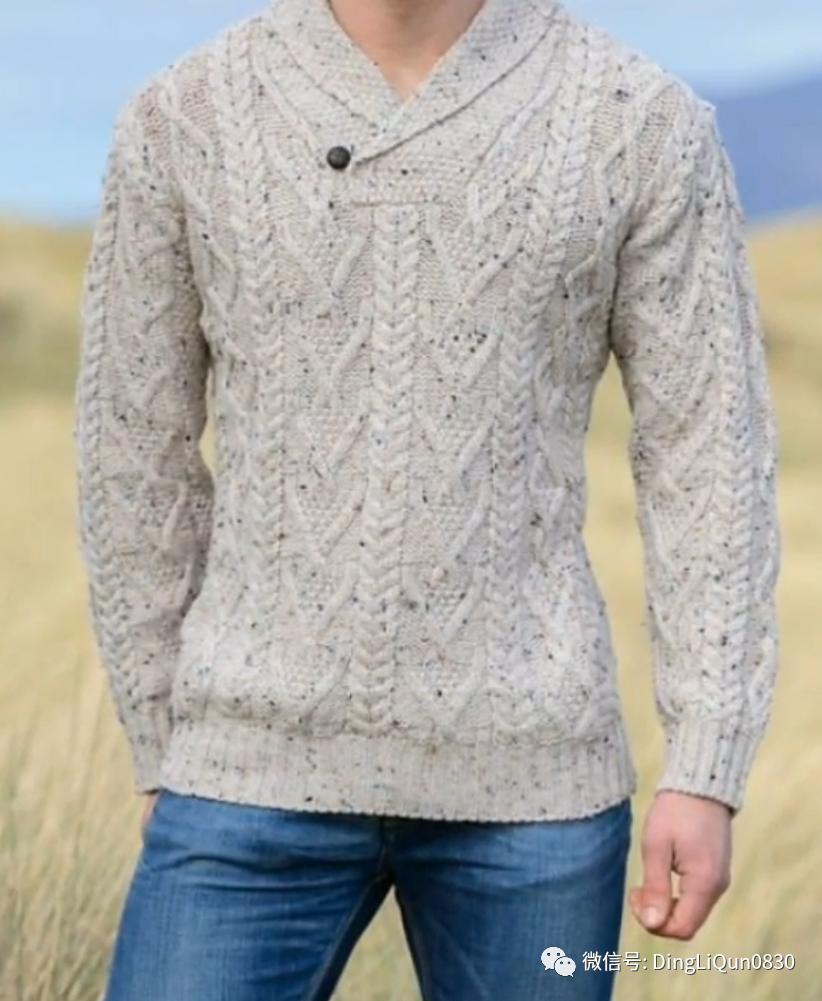 男式针织衫简单又好看的花样,编织教程男士高档中长开衫针织衫