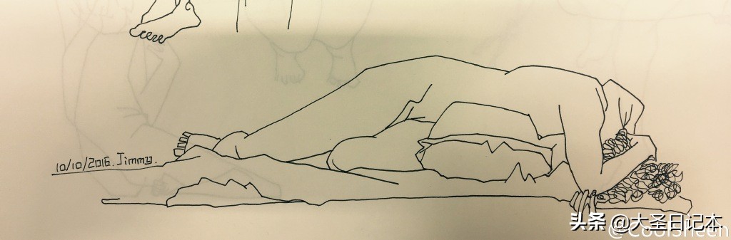 漫画现场临摹,人物写生漫画速写