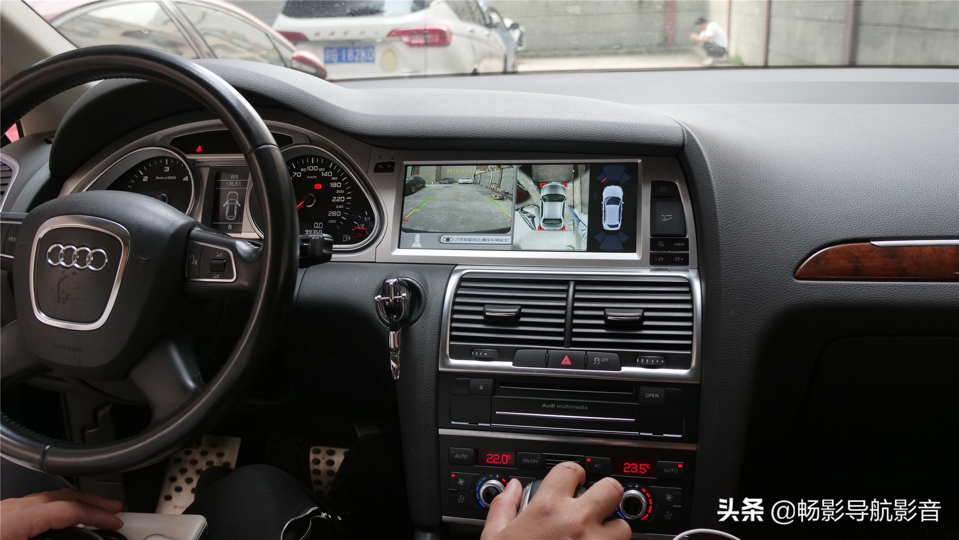 奥迪q7改内饰导航,奥迪q7改装大屏导航线束