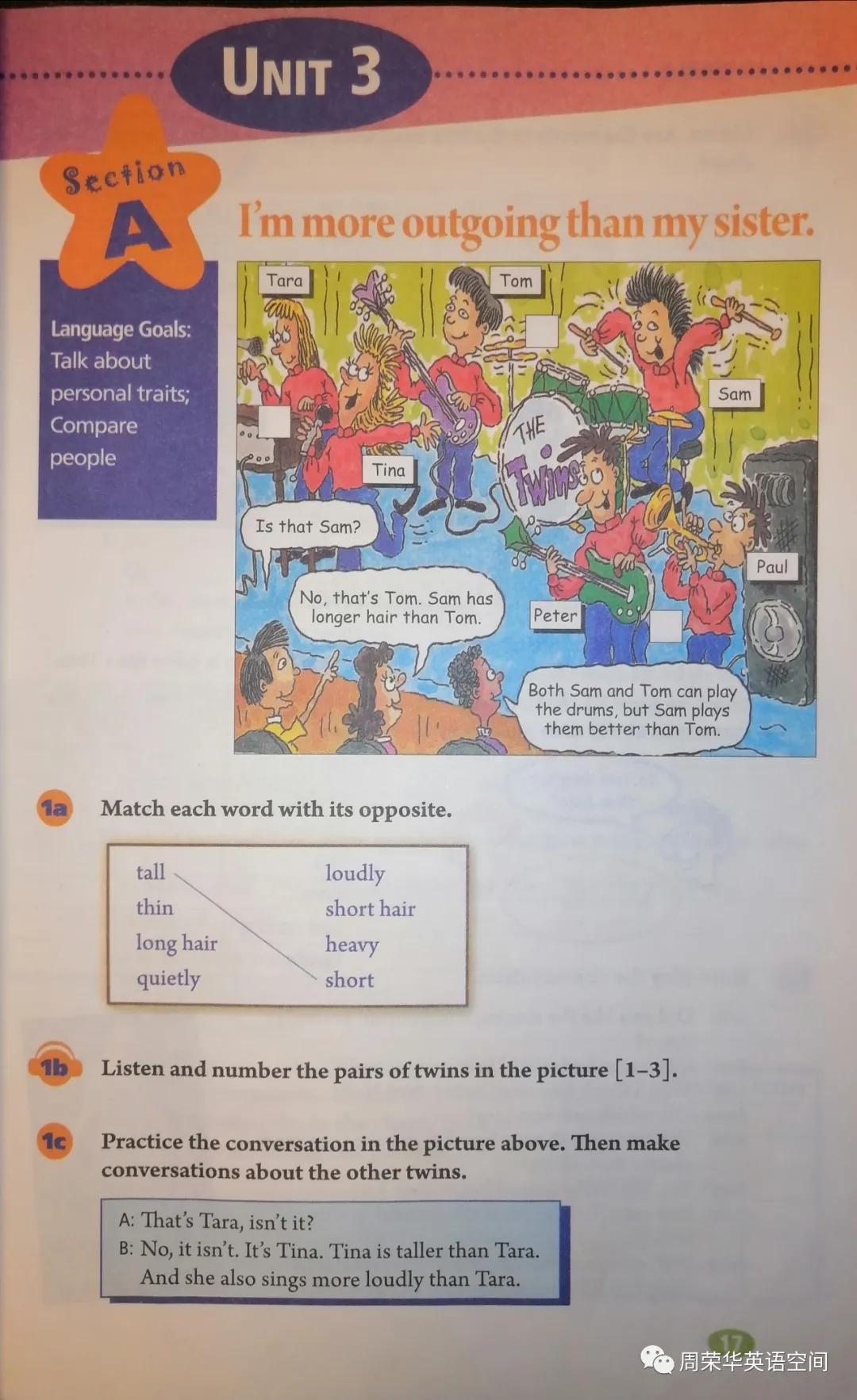 八上Unit3语法重点句子,全