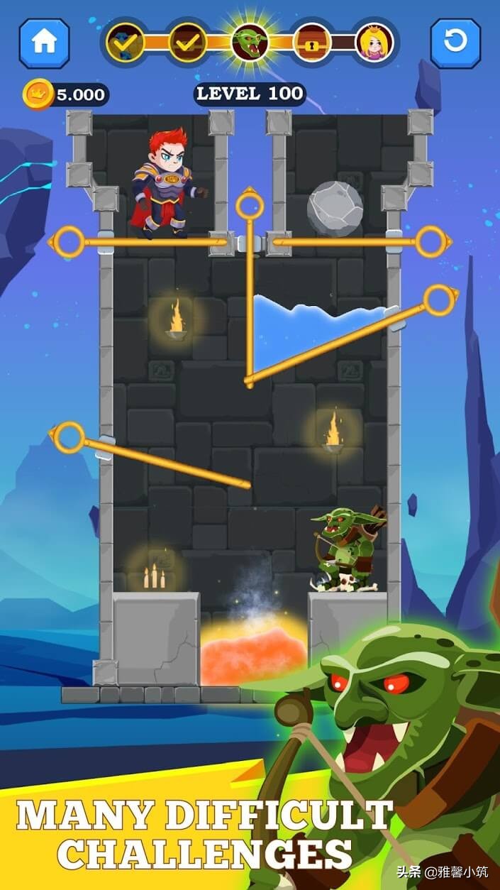 益智手游《HeroRescue》拆钎子也能救公主收宝藏