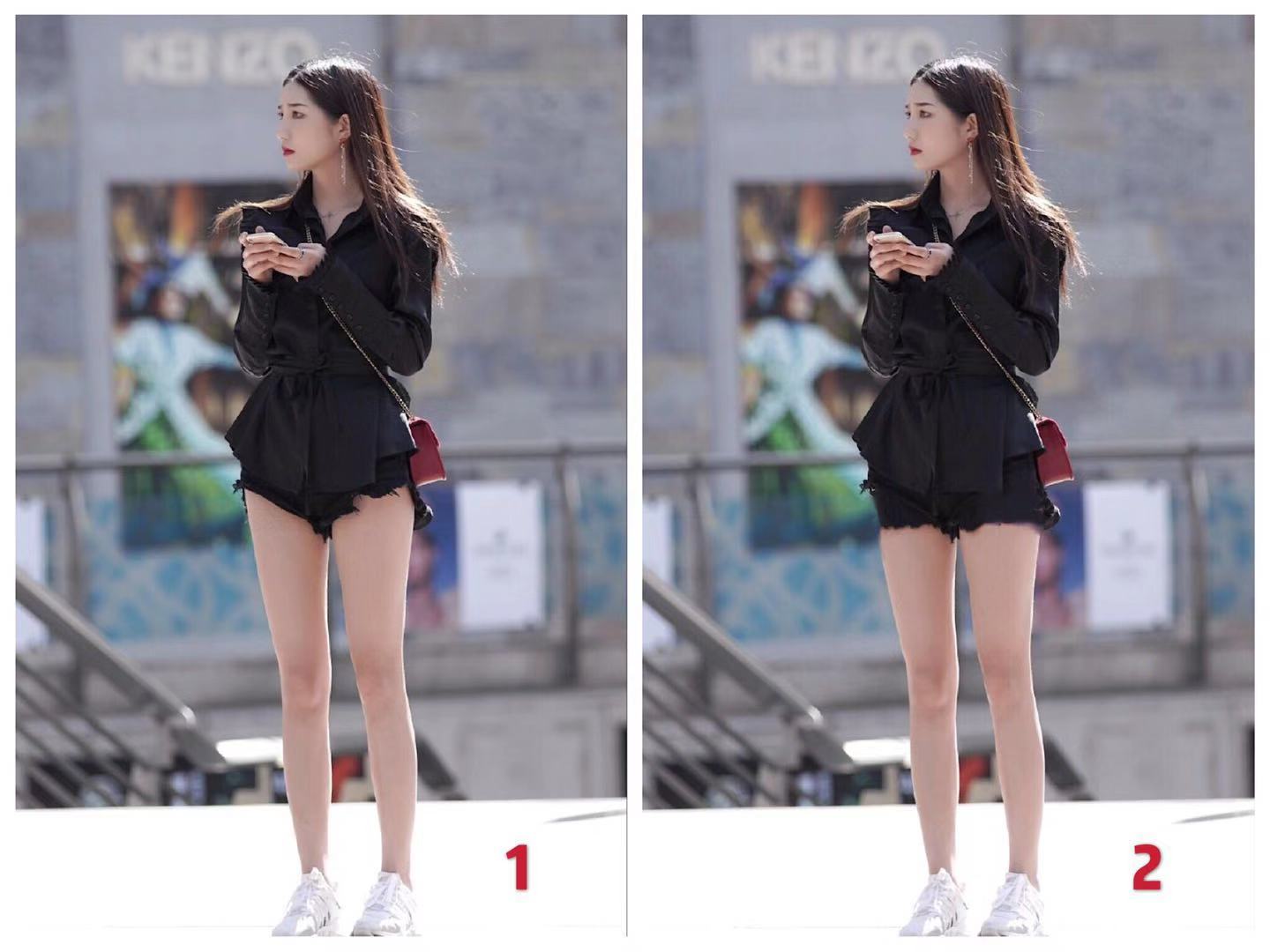 腿不算短但穿衣服就不好看,腿不直穿什么短裤好看