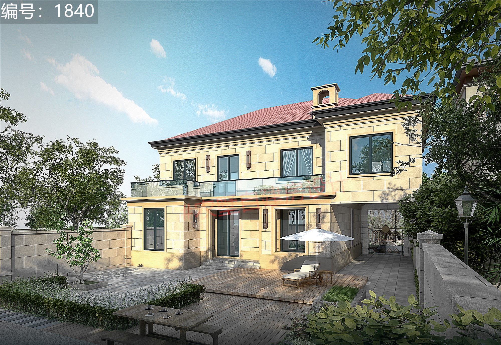 7字型最实用现代风农村二层别墅,坐南朝北农村二层自建房设计图