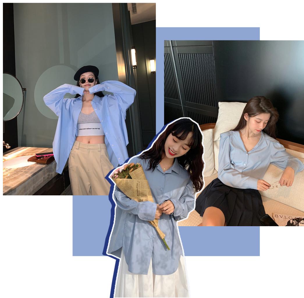 碎花婴儿蓝,婴儿蓝搭配