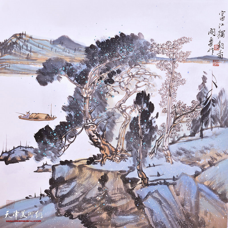 天津市青年山水画家闫勇,天津画家闫勇作品