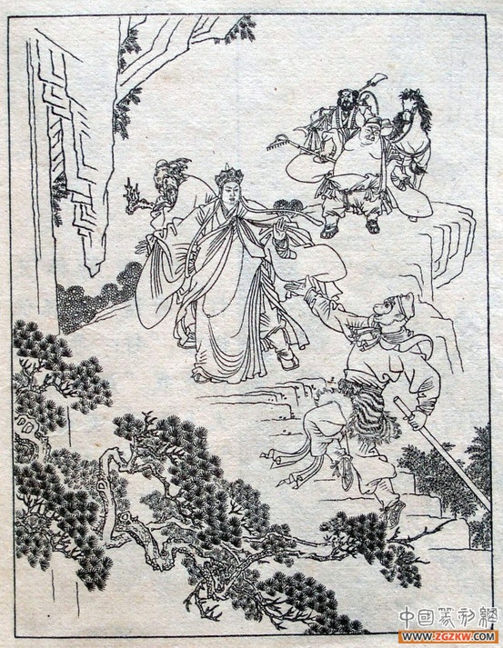 《西游记》之三打白骨精背景图,西游记三打白骨精文字版图文
