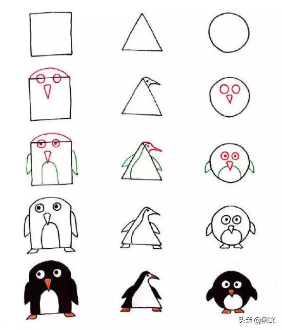 简笔画小动物100种可爱幼儿园,6-12岁儿童绘画简笔画小动物