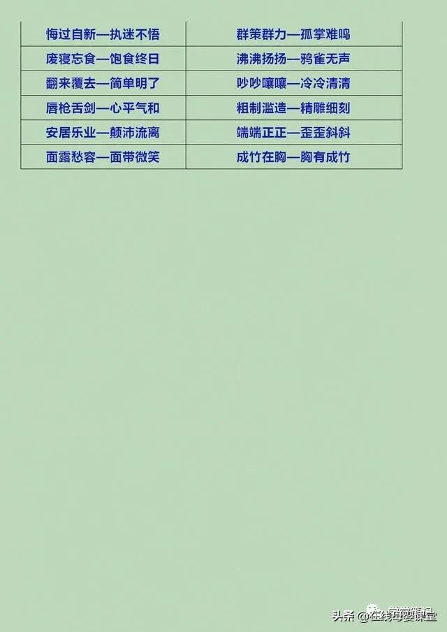 小学一年级语文近反义词可打印,小学语文尚常见的600个反义词