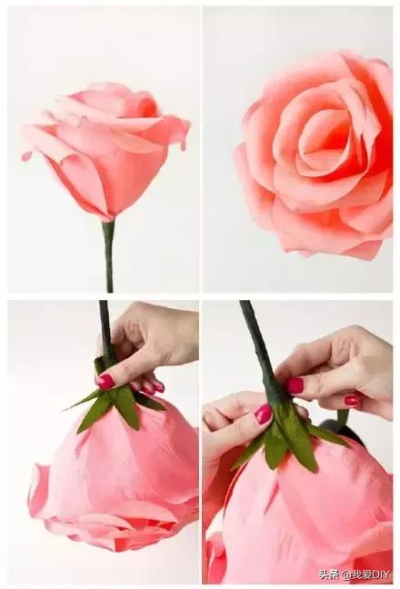 好看好折的玫瑰花,花店手工玫瑰折法