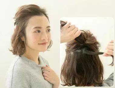 圆脸短发扎发简单好看教程,圆脸短发扎发简单又好看