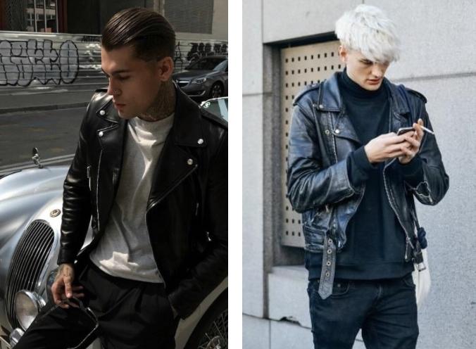 皮衣穿搭男生霸气,皮衣穿什么内搭比较好看