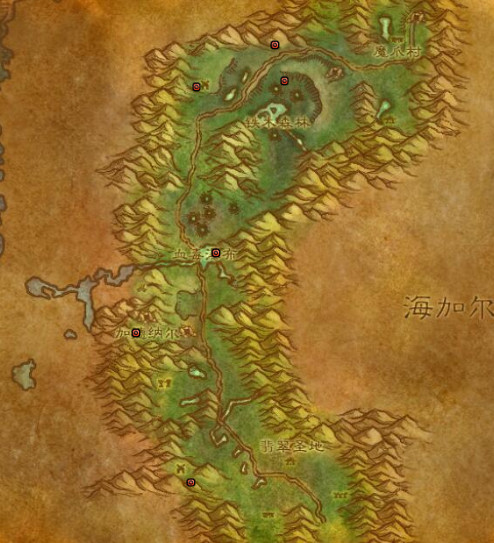 怀旧服费伍德森林萝卜怎么采,费伍德森林怀旧服地图