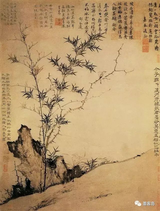 当代画墨竹大师的画,墨竹图绘画欣赏