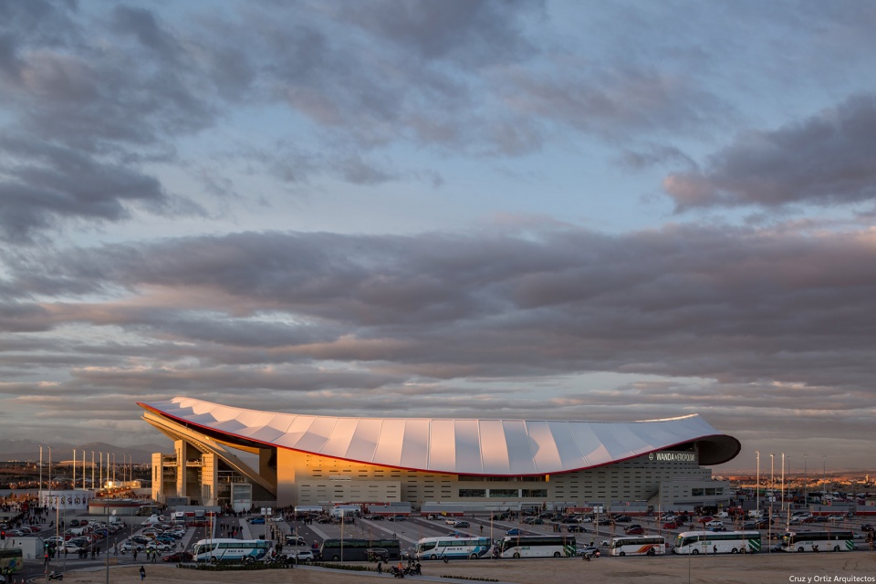 马德里竞技万达大都会球场外观,马德里竞技足球俱乐部