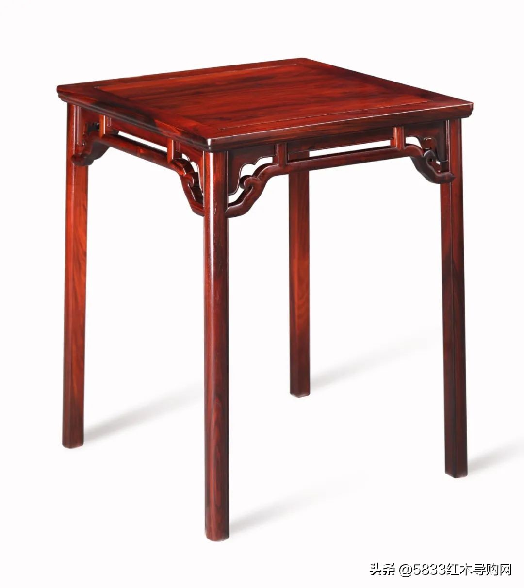 实木小方桌中式,海棠木小方桌