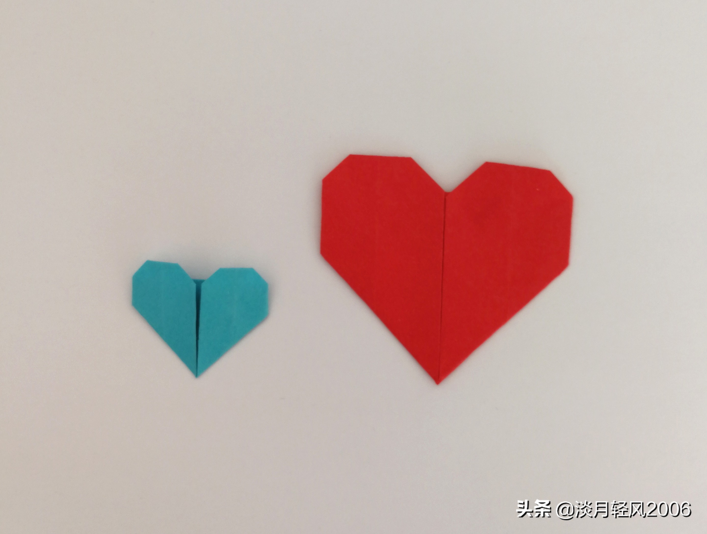 纸折爱心最简单方法儿童,幼儿手工纸折爱心