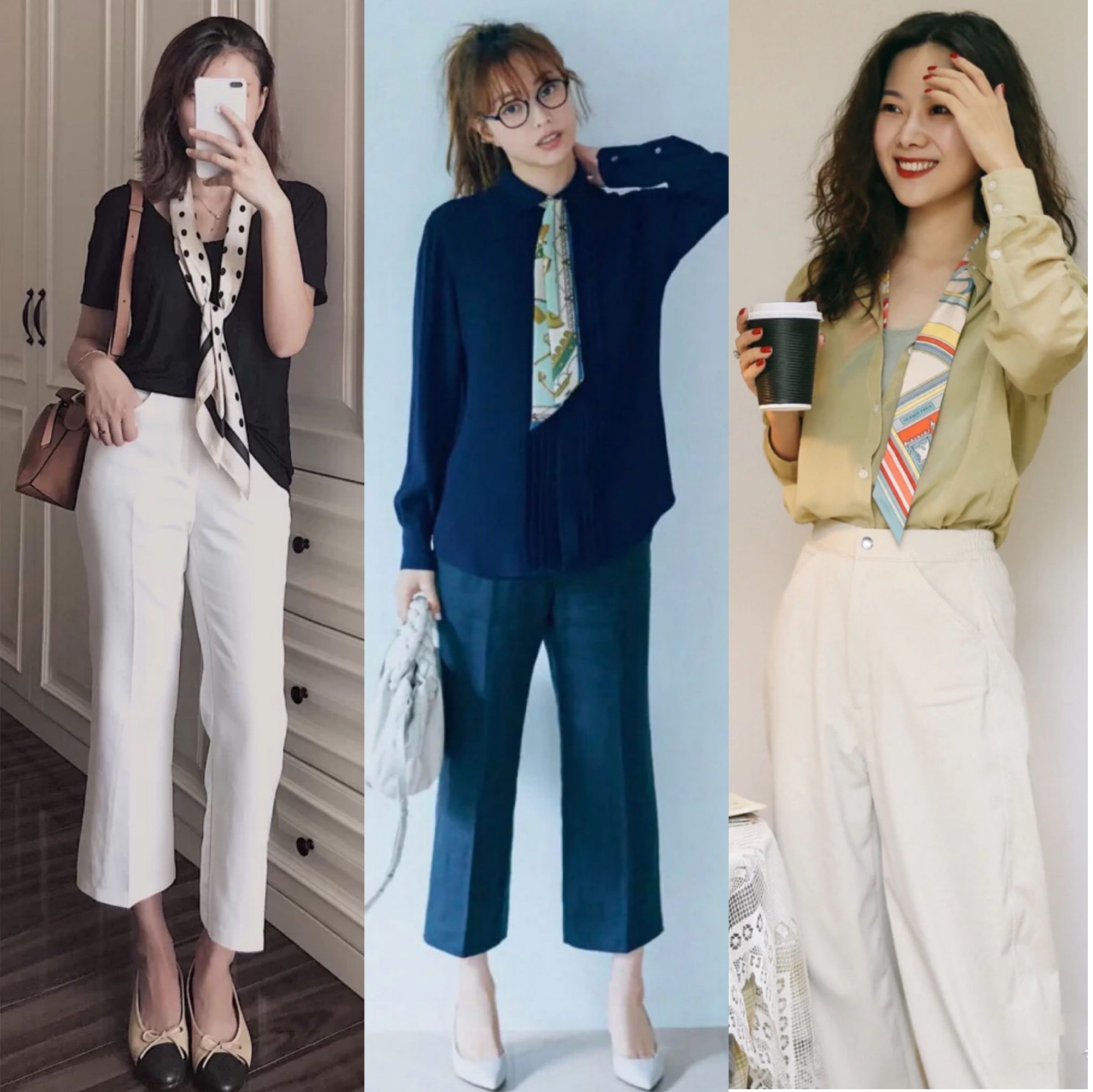 美丽的丝巾搭配美出高级感小姐姐,美丽的丝巾搭配丝巾新花样