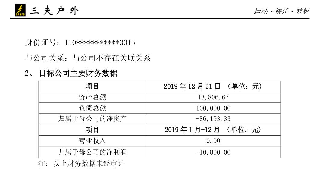 三夫户外2017年投资项目,三夫户外利润如何