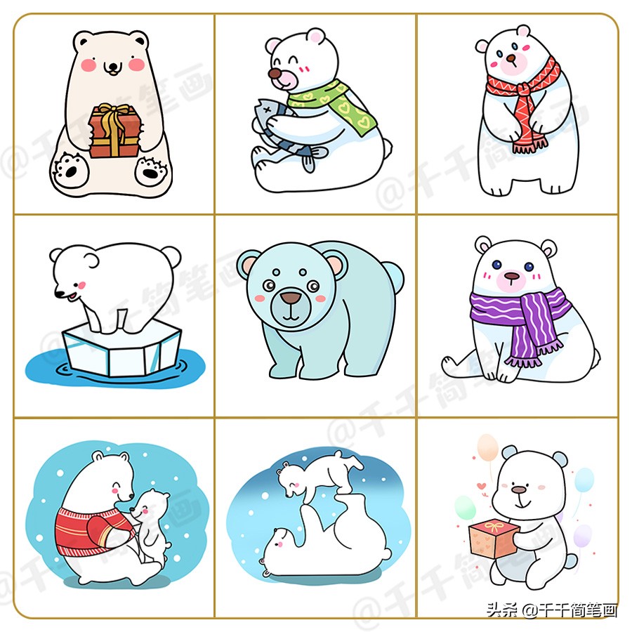 学画可爱的小甜甜还有小动物,学画可爱的小动物简笔画三到四岁