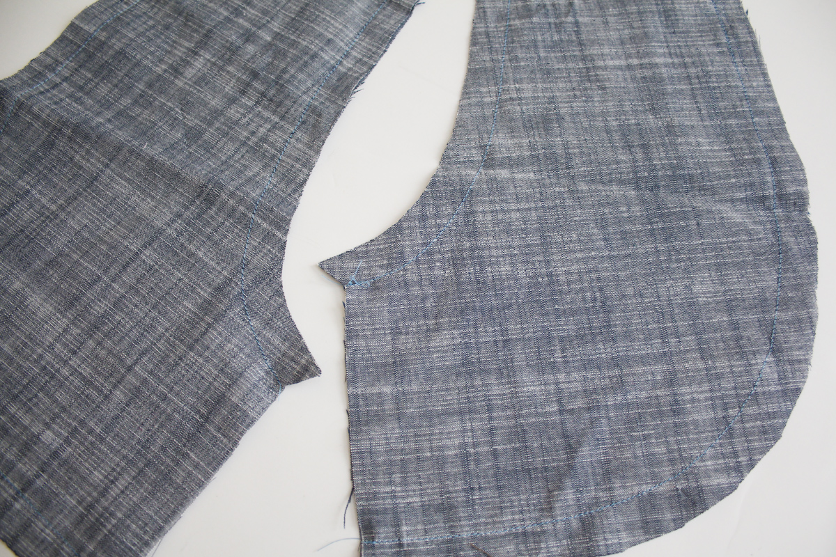 做口袋贴片,斜袋裤子口袋缝制视频技巧