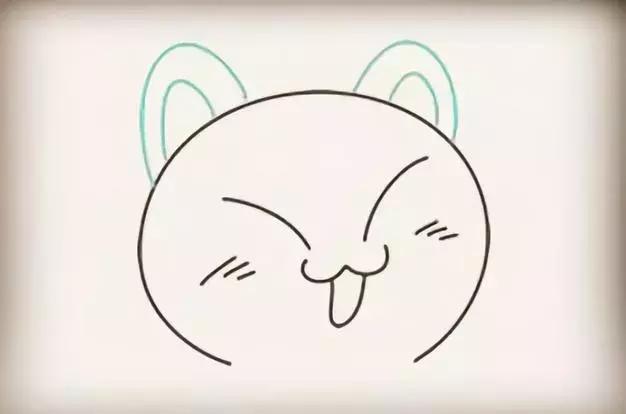 萌萌哒小猫咪简笔画,超萌小猫咪简笔画