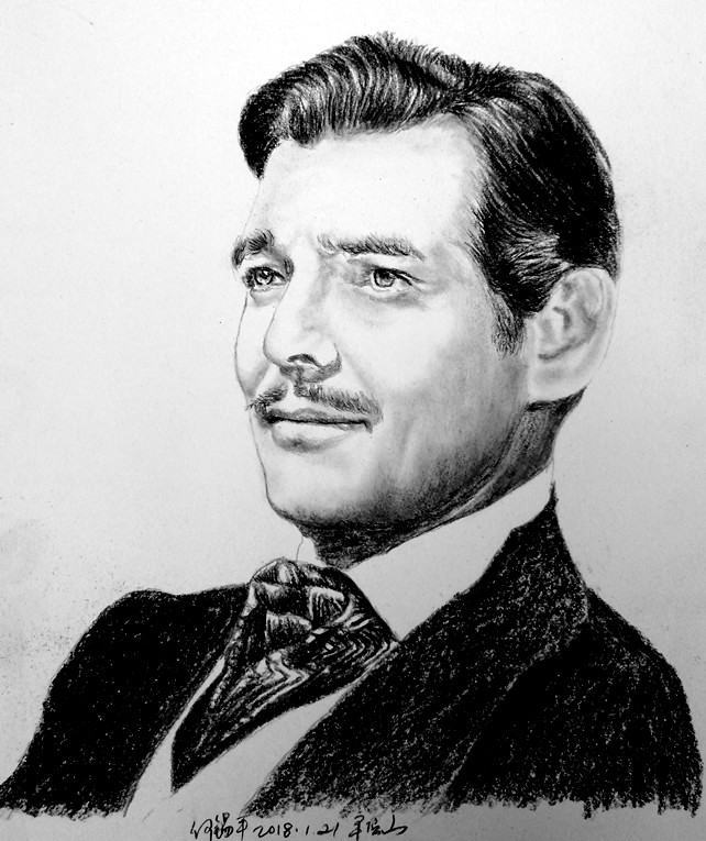 碳铅素描,明星彩铅素描画像图片