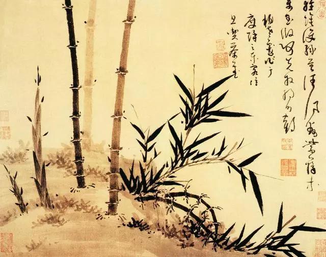 除了吃竹笋，竹筒饭，中国绘画大师们笔下的墨竹也十分有味道