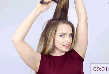 扁塌稀疏头发怎么变蓬松,头发贴头顶塌怎么扎