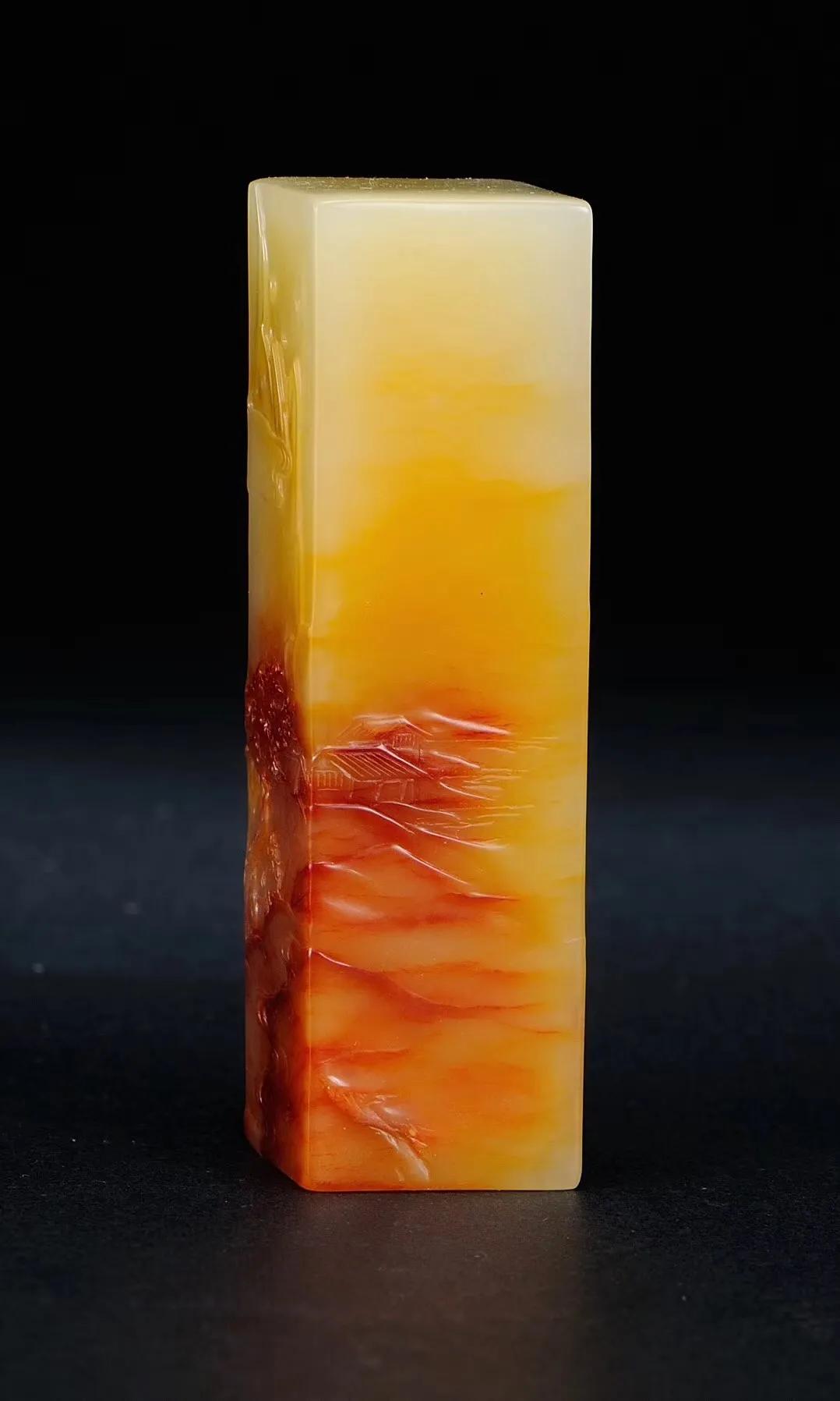 神品艾叶绿是一级文物吗,神品寿山艾叶绿老印章的拍卖实录